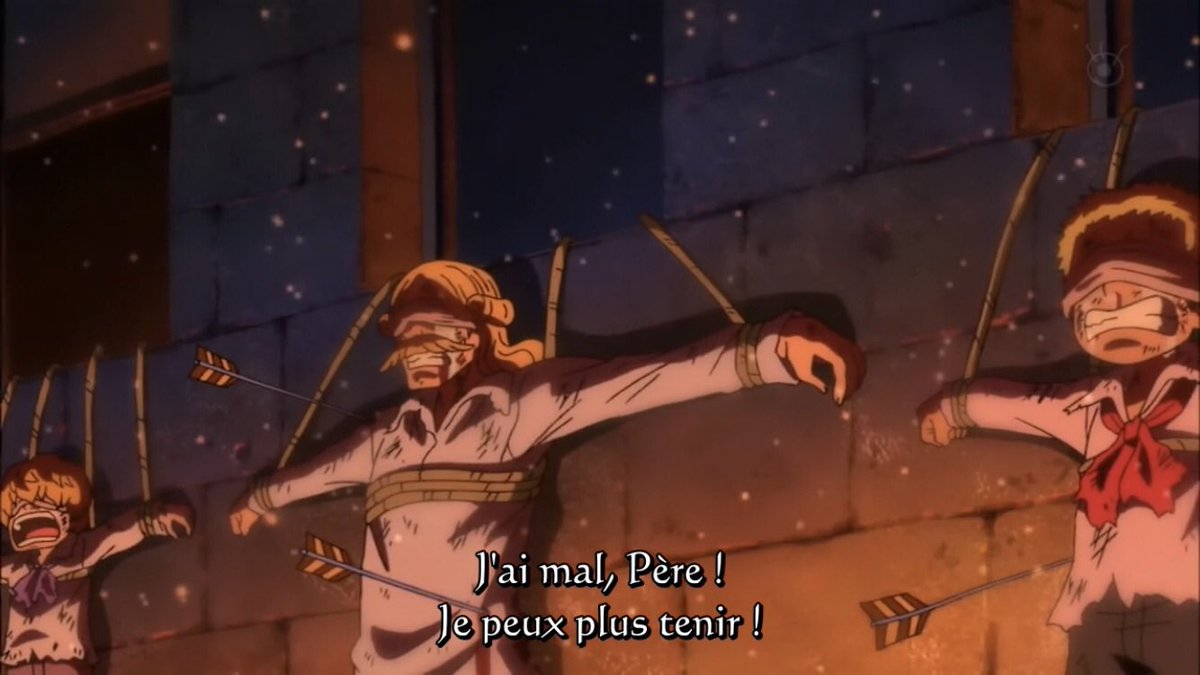  - Arc Dressrosa - 29/46Doflamingo issue d’une fammille de Dragon Céleste a tuer son père car il a décidé de vivre comme des humains ordinaires ce qui provoque la mort de sa mère.Plus tard il accepte Law dans son équipage qui est mourrant a cause d’une maladie :