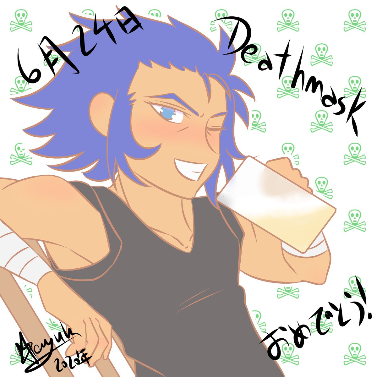 MayuLu_'s tweet image. Cumpleaños de Deathmask♋️💖

#蟹座のデスマスク生誕祭2020 #CancerDeathmask #SaintSeiya #Fanart #artistontwitter