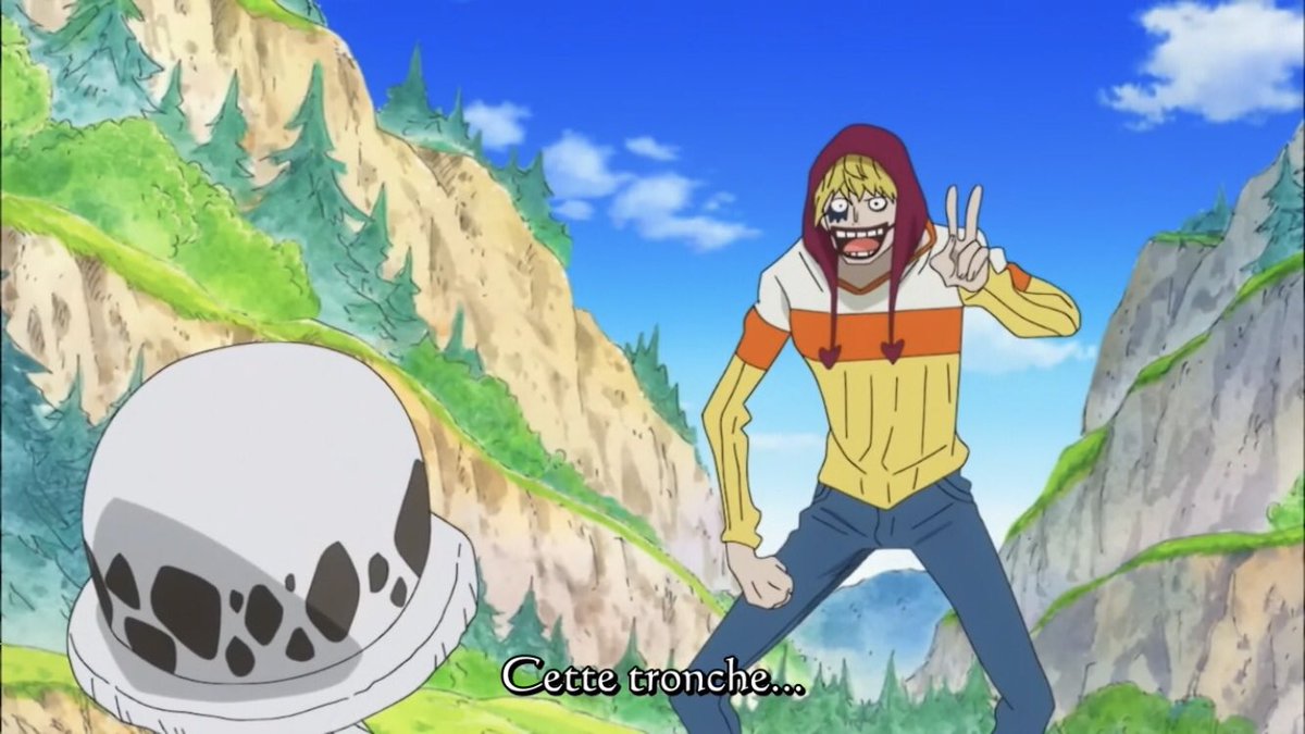  - Arc Dressrosa - 31/46Corazon est enfaite un Commandant de la Marine il espionne son frère qu’il considère comme un démon sous les ordres de Sengoku.Des liens se forme avec Law pendant la recherche d’un traitement :