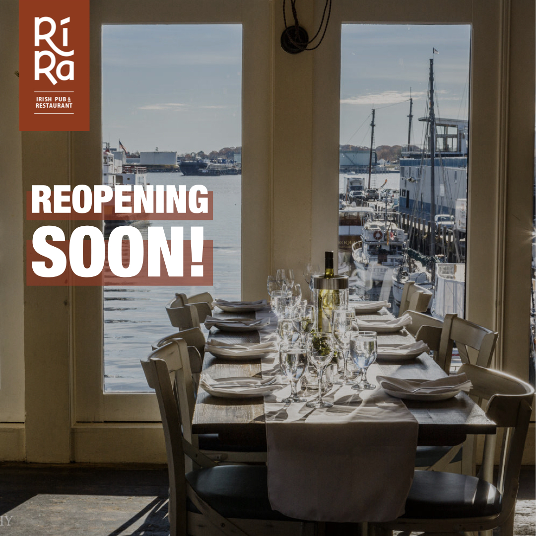 We are reopening! Starting July 1st, come enjoy our new Summer menu and our outdoor seating. Following the Maine CDC guidelines, we are asking you to make a reservation so we can prepare for you and your group. bit.ly/rirareservatio…

#rira #riraportland #irishpub #maine