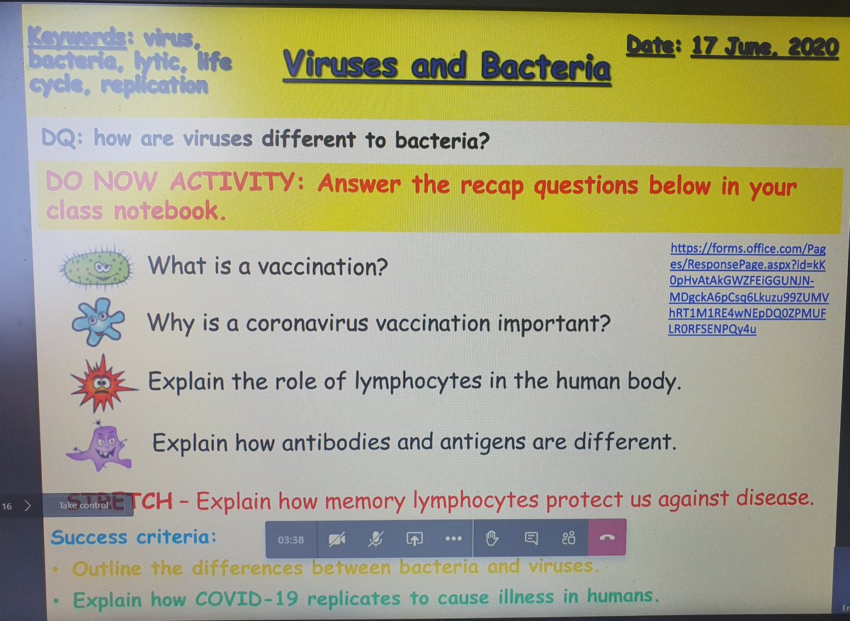 BibiChemistry's tweet image. Whole school CPD delivered by @EamensScience 👏 love how you discussed the different strategies u use during #remotelearning and how current is the topic?!😎 🦠#Science #FFBScience #FFBBiology #RockwoodScience