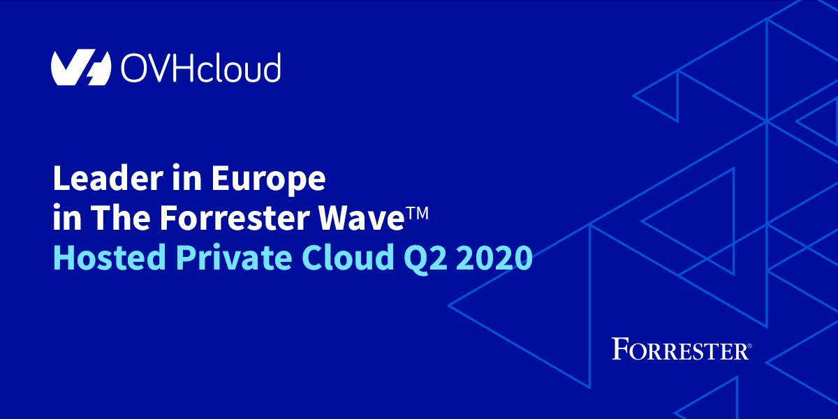 OVHcloud's tweet photo. We are excited to announce that OVHcloud has been named a #Leader in the Forrester Wave Hosted Private Cloud In Europe, Q2 2020. This is the result of the dedication, hard work, and talent of our amazing teams around the world 🙌 #oneteam #innovationforfreedom https://t.co/NwGcN9kA7k