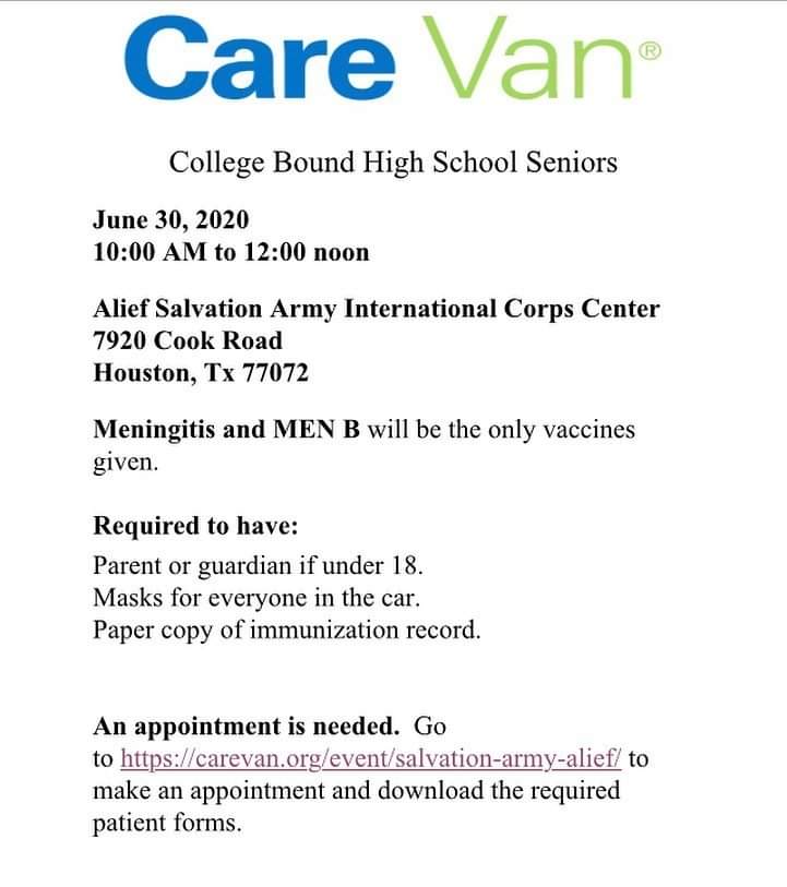 HNGCArchCon's tweet photo. Free vaccinations for college bound seniors! Stay safe my friends! https://t.co/AreCanQ5IE https://t.co/6ZOP0ASk1F