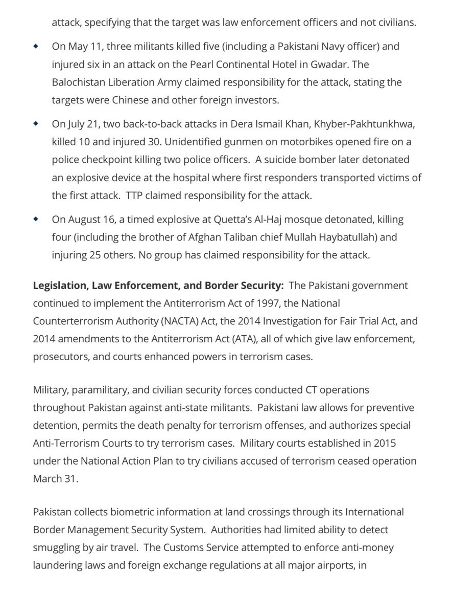 AdityaRajKaul's tweet photo. #BREAKING: US @StateDept Country Report on Terrorism says: #Pakistan continued to serve as a safe haven for certain regionally focused terrorist groups. It allowed groups targeting Afghanistan and India, including Afghan #Taliban/HQN and #LeT/JeM, to operate from its territory.👇 https://t.co/NCwTpY457d