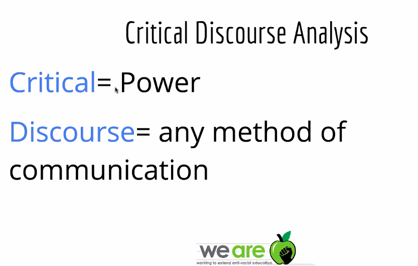 As continue our work this morning w/  @WeAre  #EducatorInstitute2020 we are thinking deeply about how we talk about our schools AND how we talk withinour schools. Using critical discourse analysis to examine how RACE is operating in our educational spaces.  #WeAre