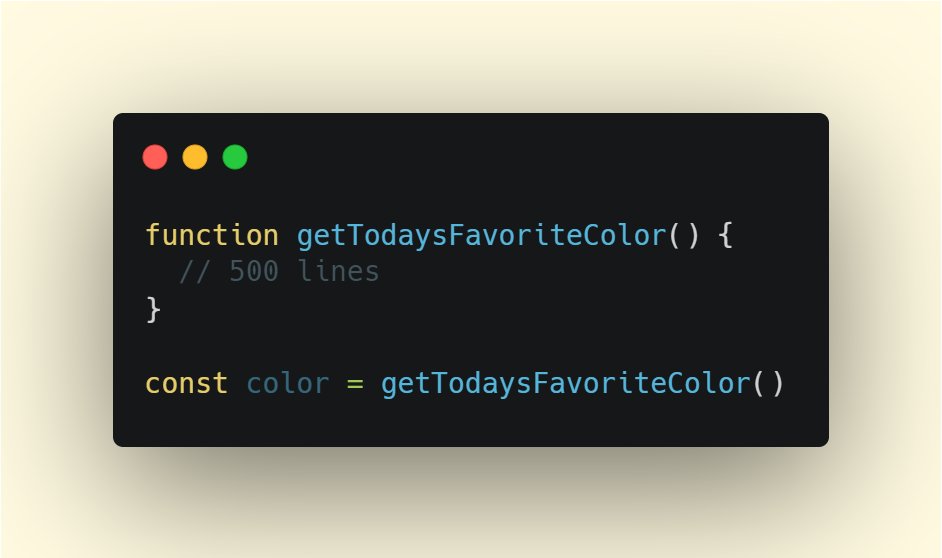 21) /* #__PURE__*/This is my favorite conference trick.If you have a function that you— call once,— store its result in a variable,— and then don’t use that variable –tree-shaking will remove the variable, but *not* the function.