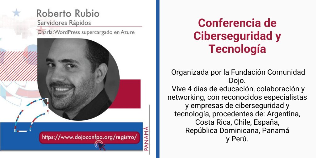 ServidoresR's tweet photo. @ComunidadDojo y @ServidoresR  te invitan a seguir a: @dojoconfpa Para más información y registro haz clic en el enlace: https://t.co/CL7e8fhnTl 

#ciberseguridad #dojoconf #cyberseguridad #networks #educacion #tecnologia #microsoft https://t.co/62RUo3x5by