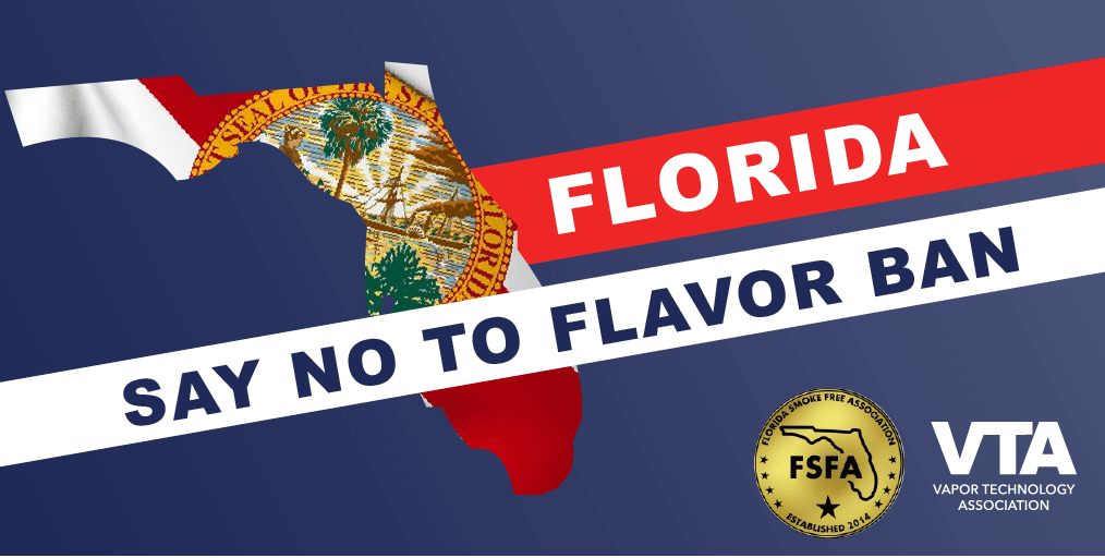 VaporTechAssoc's tweet photo. FLORIDA: SB 810 implements a flavor ban that would harm adults who use vapor products as an alternative to traditional cigarettes. Flavor bans are NOT the answer. Contact Gov DeSantis and tell him to #VETOSB810: https://t.co/mIjj7l2Y2M https://t.co/T7gFpsjBzv