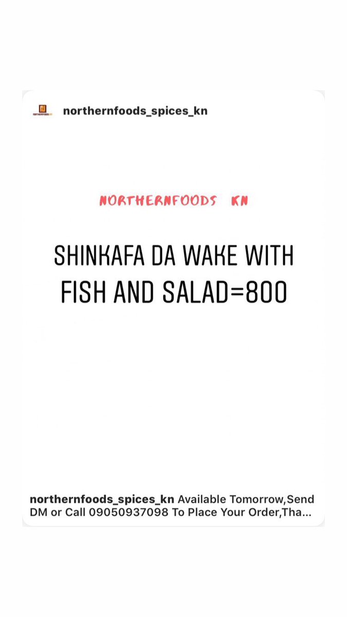 NorthernFoodsKn's tweet photo. Available Tomorrow,Send Dm Or Call 09050937098 To Place Your Order,Thank You https://t.co/dEY1STITOw
