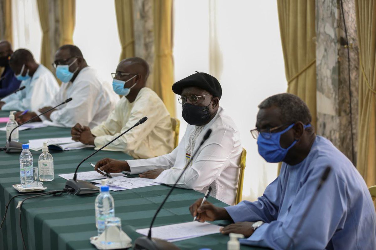 Comité d'initiative pour l'annulation de la dette africaine tenue cet après-midi au Palais de la République.