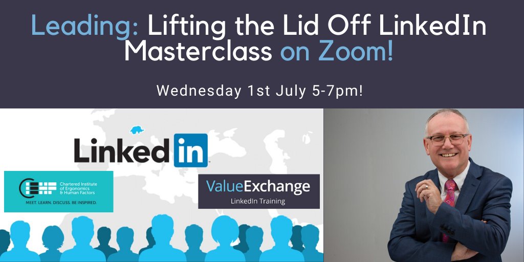 Countdown is on! This time next week I'll be teaching delegates of <a href="/CIEHF/">CIEHF</a> #LinkedIn #Masterclass: 

✅ What device works best
✅ LinkedIn etiquette
✅…and the all-important question “Should I upgrade?

&amp; More! #LinkedInCredible #WednesdayWisdom

To book: bit.ly/2XmN2Bu