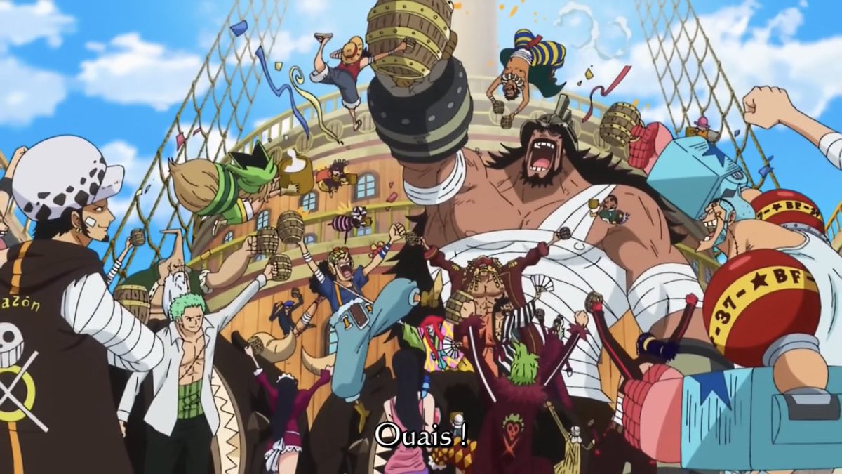  - Arc Dressrosa - 46/46Tout le monde se sépare tandis que tous les Mugiwaras ont de nouvelles primes.Doflamingo lui est enfermé et dirigé vers Impel Down sous la direction de Hannyabal.Ré apparition de Rob Lucci en tant que membre du CP0 :