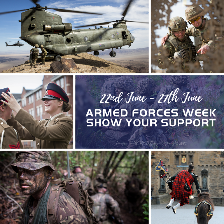 This week is Armed Forces Week and as a Forces-Friendly Employer we are delighted to be showing our support. As an organisation, supporting the Armed Forces Community is a big part of our ethos.

#ArmedForcesWeek #AFW20

Images: ©UK MOD Crown Copyright 2020
