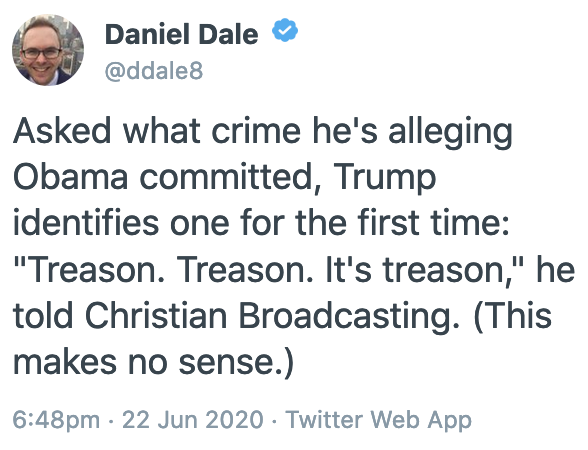 This Soros conspiracy ties in with an uptick in attacks on Barack Obama, who Trump has now accused of treason.People roll their eyes, but we need to examine what these charges are because this isn't just rhetoric, it's a fascist call for violence and murder.12/