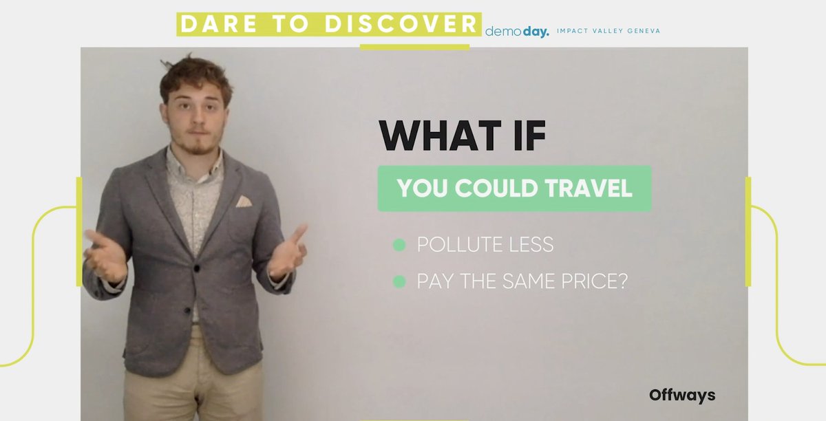 LIVE NOW🌱🦄Tanguy, Founder &amp; CEO of Offways. People travel everyday but how can we reduce our carbon footprint from the transports we use? Check offways.fr to know more about the future of travel (and trees!) &amp; DM us for info! #DaretoDiscoverDD20