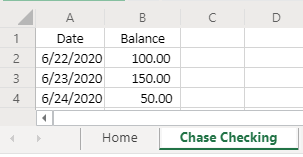 Banking Overview1. A tab for each bank account2. Use Zap or Integ to pull the bank bal every X hrs from Plaid. There isn't a direct Plaid integration, but you can use these tools for scheduling & making the API call3. On the home tab, add a formula to pull the latest bal