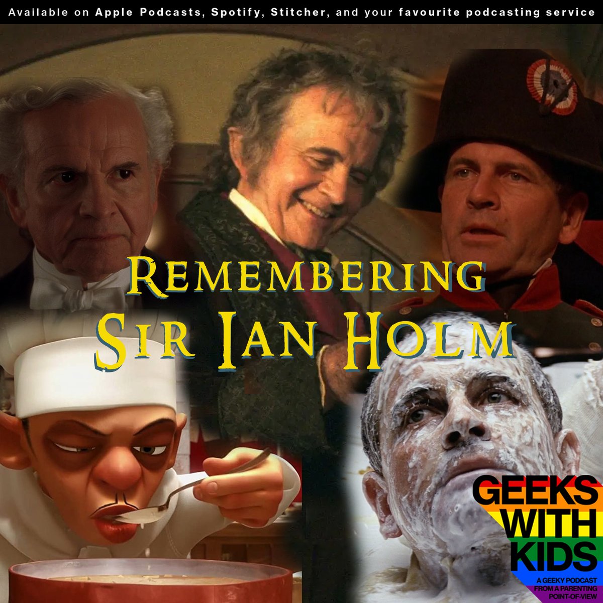 GeeksWithKidsCN's tweet photo. Bonus Episode - Remembering Sir #IanHolm

Join the geeks and guest Brittany from @permittedpod as they remember the venerable English actor #IanHolm who played everything from Hobbits to Jack the Ripper.

Available everywhere.

#PodernFamily #PodNation #LOTR #Hobbit #Alien https://t.co/gKVd4mRo0b