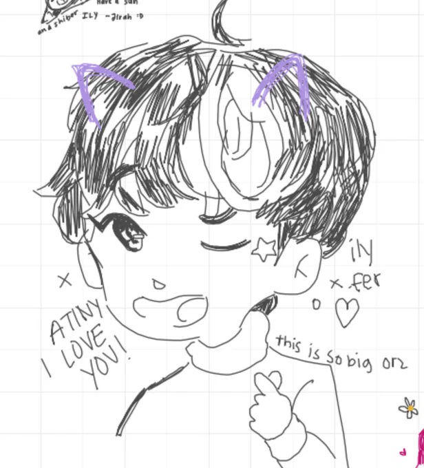 HELLO WHO DREW THIS HES SO CUTE¡¡¡¡ i love u moreeeee 