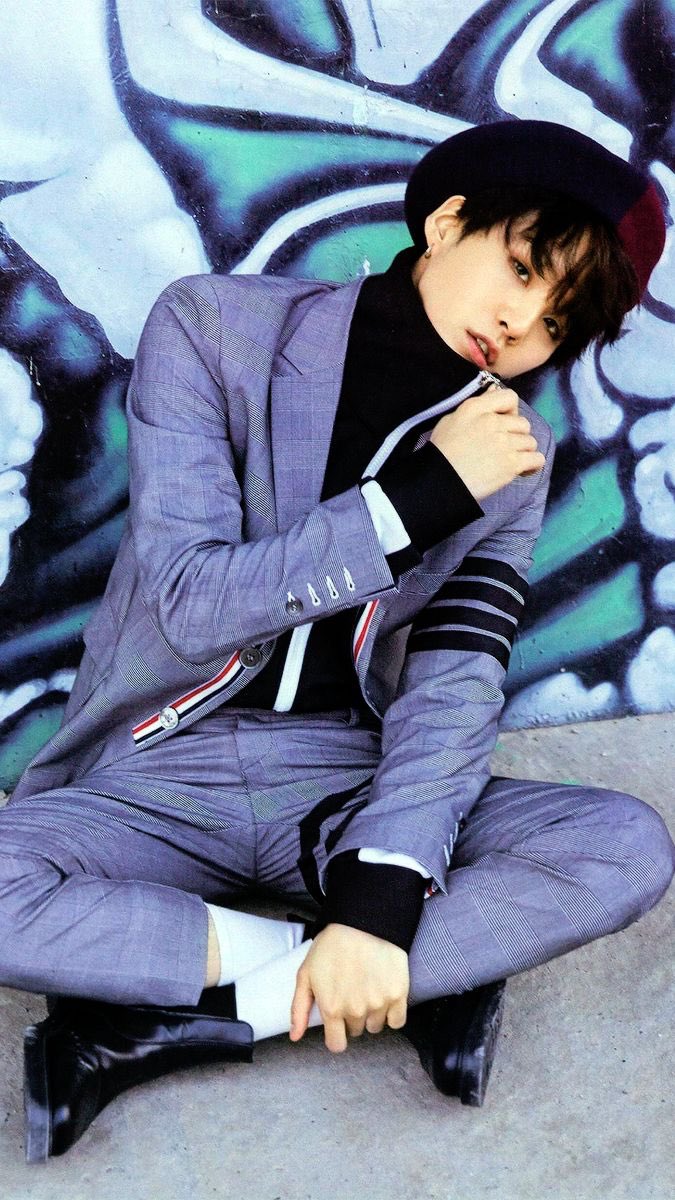 Fake love era look with that curly hair yes yes.