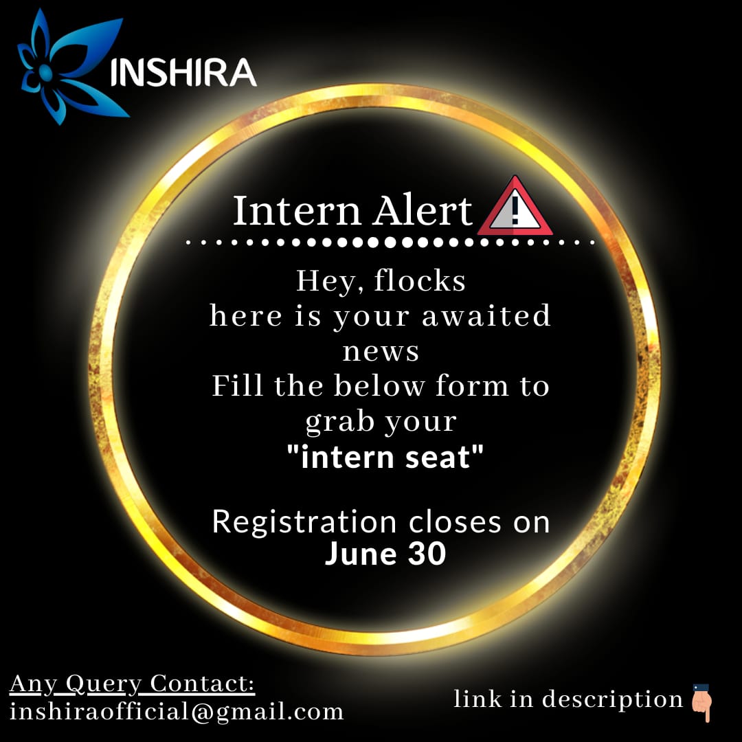 INSIRA6's tweet image. Hello everyone, here we providing internship for college students. Available for both #Technical and #non_technical. Last dat to apply june-30-2020, start book your intern seat.

Registration link : bit.ly/interninshira

#internships #startups #technology #technews #elearning