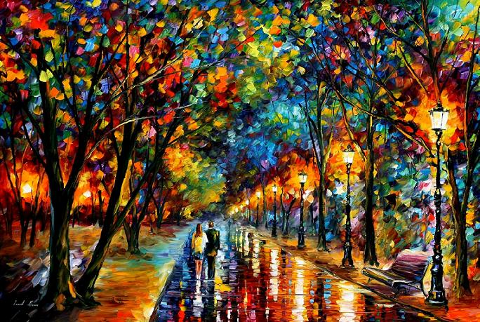 WHEN DREAMS COME TRUE — PALETTE KNIFE Oil Painting On Canvas By Leonid Afremov afremov.com/when-dreams-co…