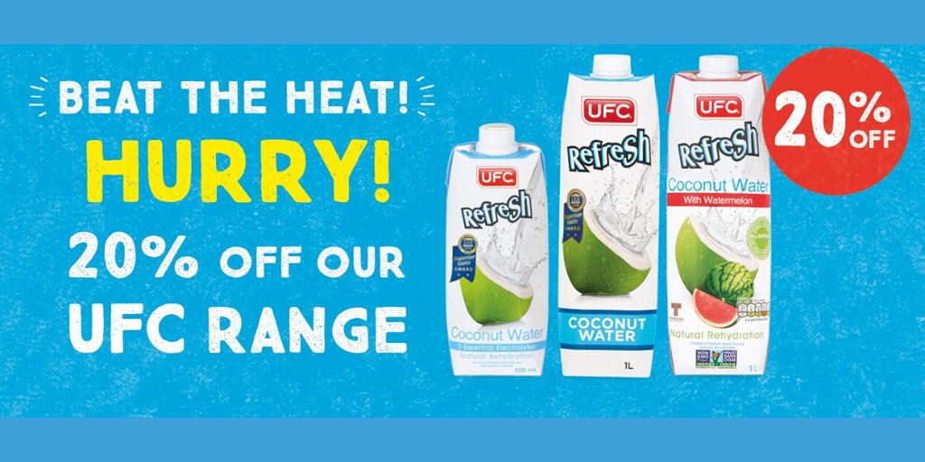 Struggling with the heatwave? #beattheheat with 20% off our UFC Refresh range for a limited time only! ☀️😎💦