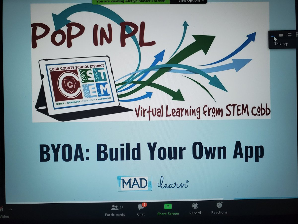hawthornej05's tweet photo. Awesome hands-on Build Your Own App session with @AlefiyaEdu from @MADLearn! Very engaging and fun.😀 @STEMcobb #PopInPL https://t.co/CsitYm3yWA
