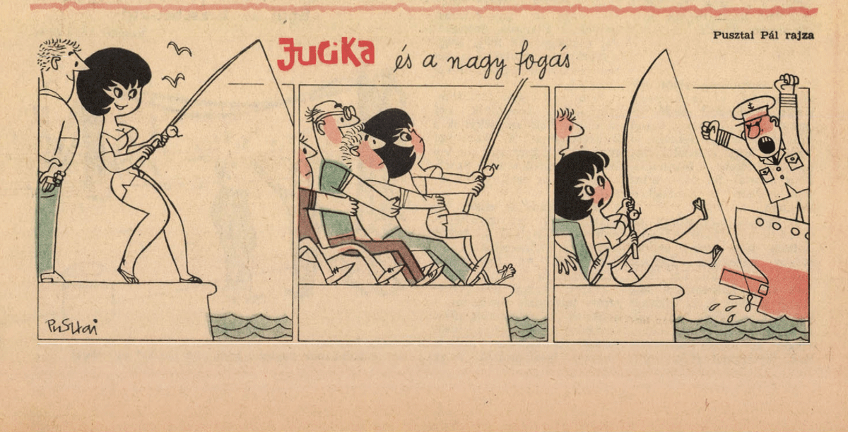 JucikaInOrder's tweet photo. 320. Jucika And The Big Catch.
Published on Ludas Matyi on the week of June 17th-23rd, 1963.
#jucika #jucikainorder #jucikachronological
#LudasMatyi #June #June1963 #Pusztai #PusztaiPál #PálPusztai https://t.co/6Nj1YZXwx1