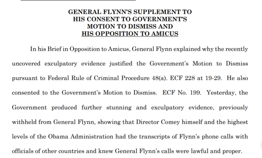 Had Sullivan already ruled on the motion to dismiss, then we would not have this evidence.Evidence that the set up of Flynn went all the way to President Obama & Vice President Obama. It appears to describe the 1/5/17 'by the book' meeting!