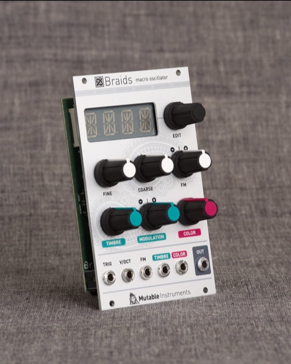 Even though it's been discontinued for a while now, our students really love <a href="/mutable_instrum/">Priyanka</a> Braids.  It's called a Macro-oscillator because it features 40+ types of synthesis, built-in filter, envelope, and VCA!
.
.
.
.
.
#eurorack #synth #modular #modularsynth