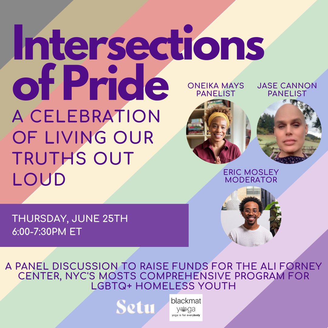 setucommunity's tweet photo. Support the @AliForneyCenter and celebrate Pride!

Join us tomorrow night to talk about the intersections of identity, wellness and social justice. Tickets are $15-$30, all proceeds go to the Ali Forney Center.
https://t.co/w943lv6Qd7 https://t.co/LfMhK31ZAm