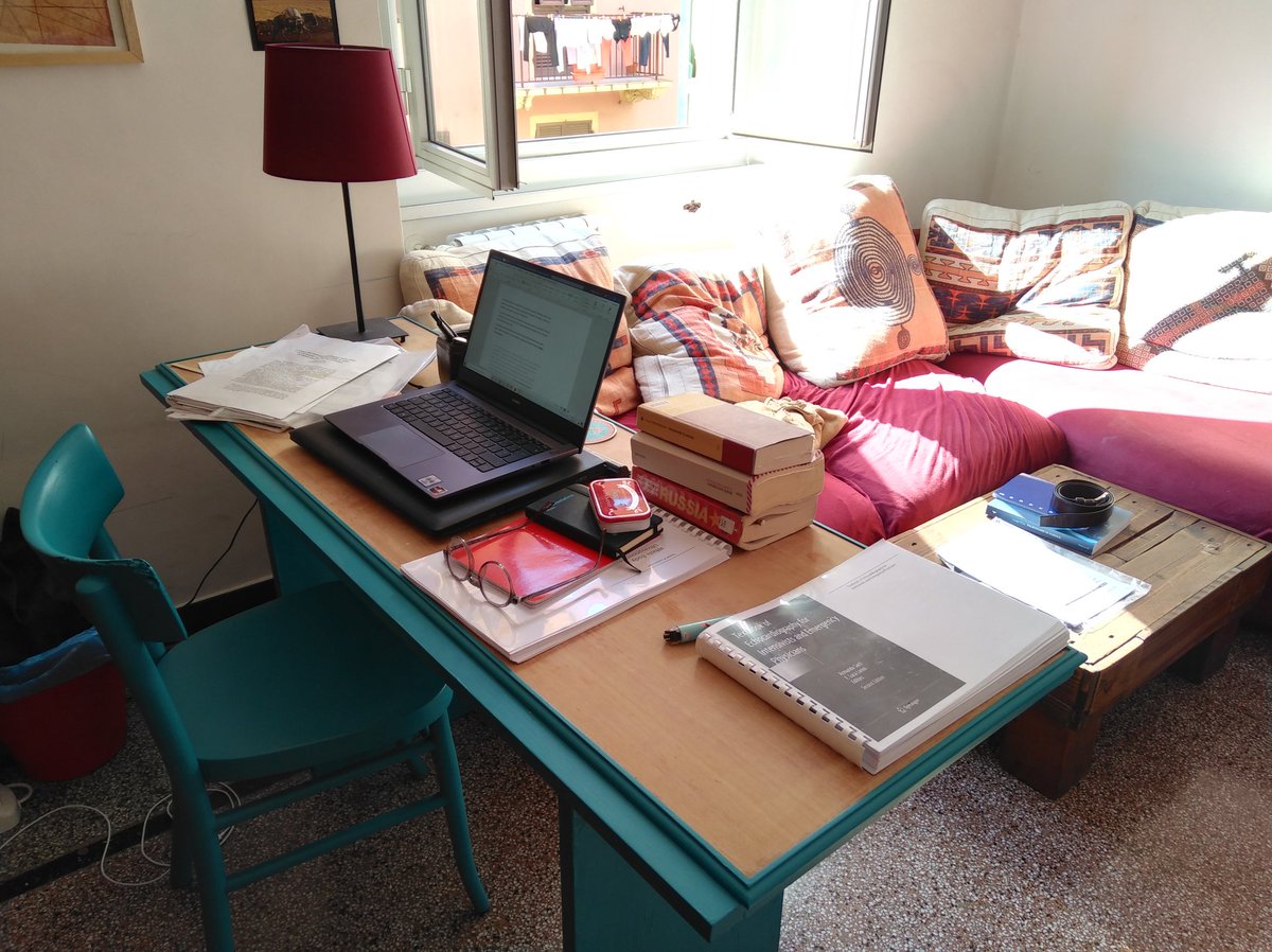 martamgnl's tweet photo. Thanks @hr_lalwani for the nomination!
This is my current workspace, quite messy but kissed by the Italian sunshine #LibrariesRelocated
Let's see how my lovely friends are doing in London @smaticahickey @charlotts_web_ @7Lauraaa https://t.co/SGtEyEip40