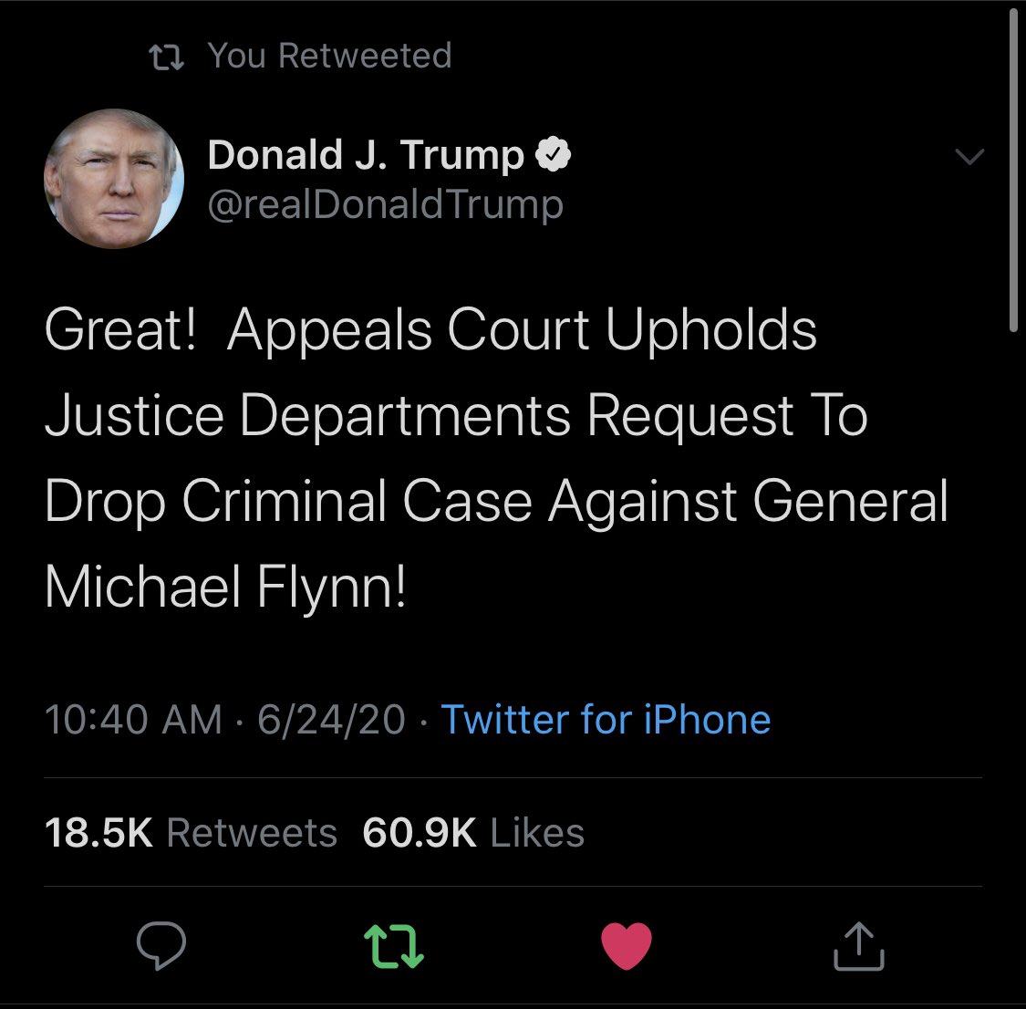 Our President  @realDonaldTrump tweets this today.