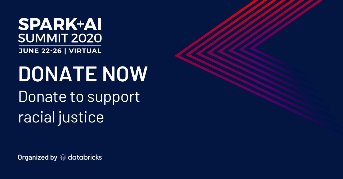 Data_AI_Summit's tweet photo. We’re sponsoring @NAACP_LDF and @PolicingEquity at this year’s #SparkAISummit. Join us in supporting these organizations and Databricks will match all donations up to $100,000. Let’s show what’s possible when #datateams stand together. https://t.co/mY3ZSIG6NE https://t.co/YYPUbmav5B