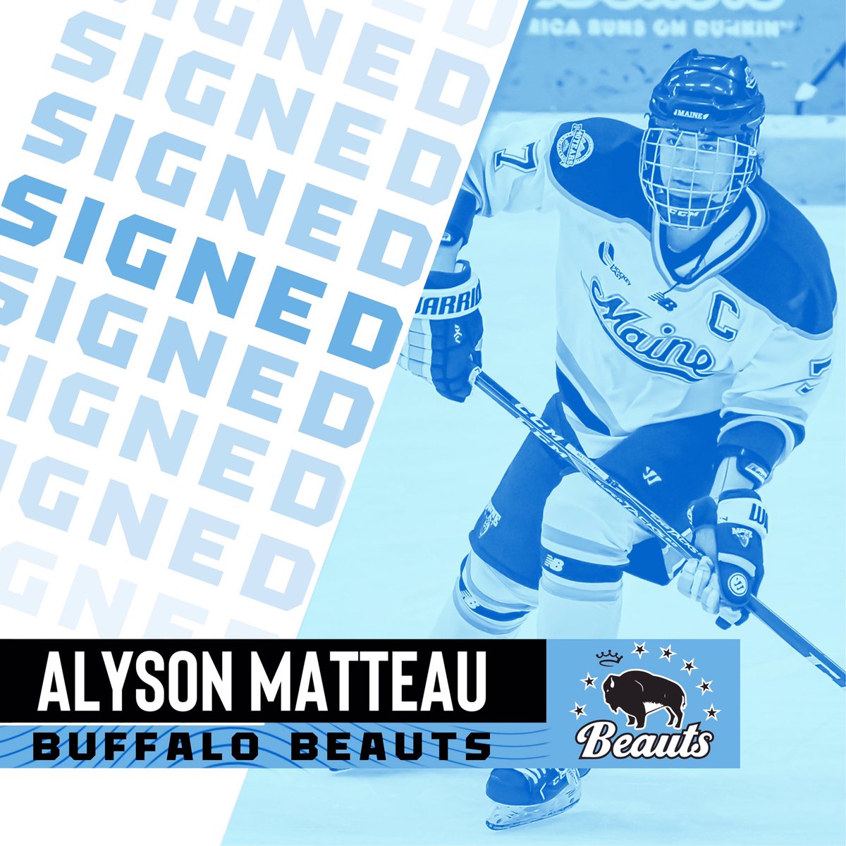 BuffaloBeauts's tweet image. Welcome to Buffalo, @alymatteau! Super excited to have you join the #Beauts and protecting our ice at #FortBeaut! We can’t wait!

#NWHL #MatteauMatteauMatteau 
🖼: @jsantalucia96