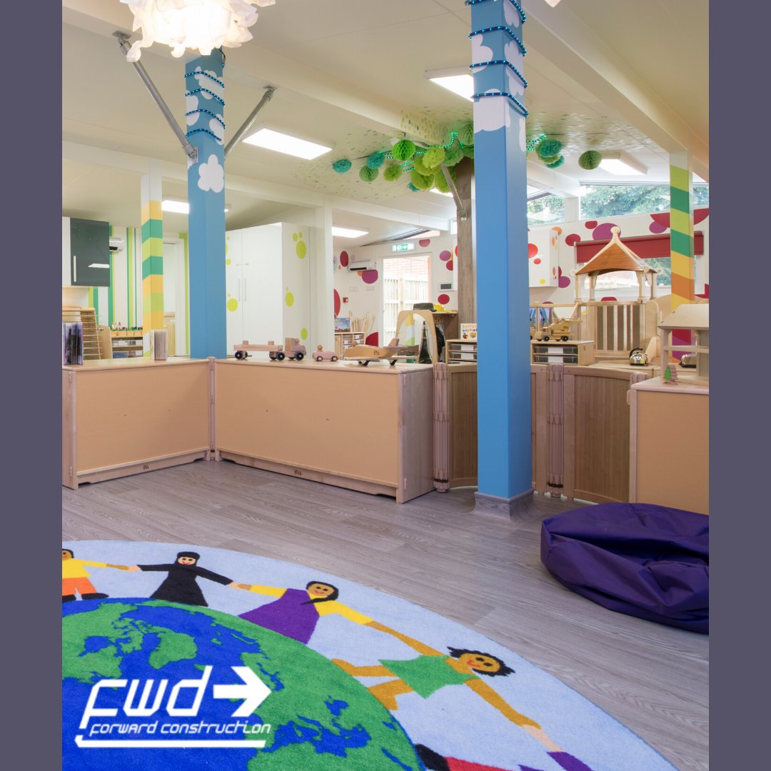 FWDconstruction's tweet photo. A few more images of the Nursery we converted for Canterbury College. Including new toilets, new plumbing, full design from our interior designer @HoneyInteriorDesign, and also all of the decking outside, made safe for children.
#fwdconstruction #builderskent https://t.co/oT9KNGIoHH
