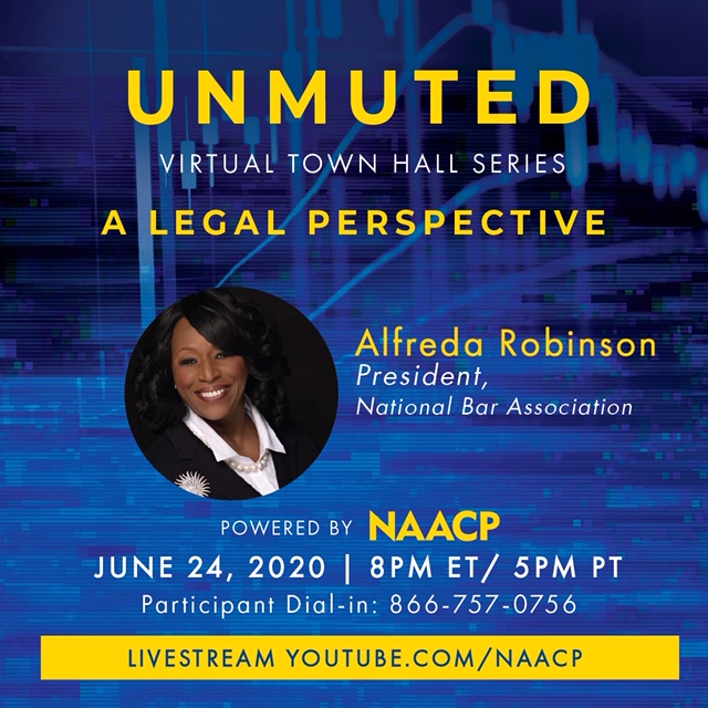 TheDeanRobinson's tweet photo. Join the @NAACP COVID-19 UNMUTED series TONIGHT at 8pm EST!

I will be one of the speakers providing a legal perspective on how the pandemic is impacting African Americans.

LiveStream — https://t.co/prtNd1AAs3
Dial-In: 866-757-0756 https://t.co/5TY4xACyf9