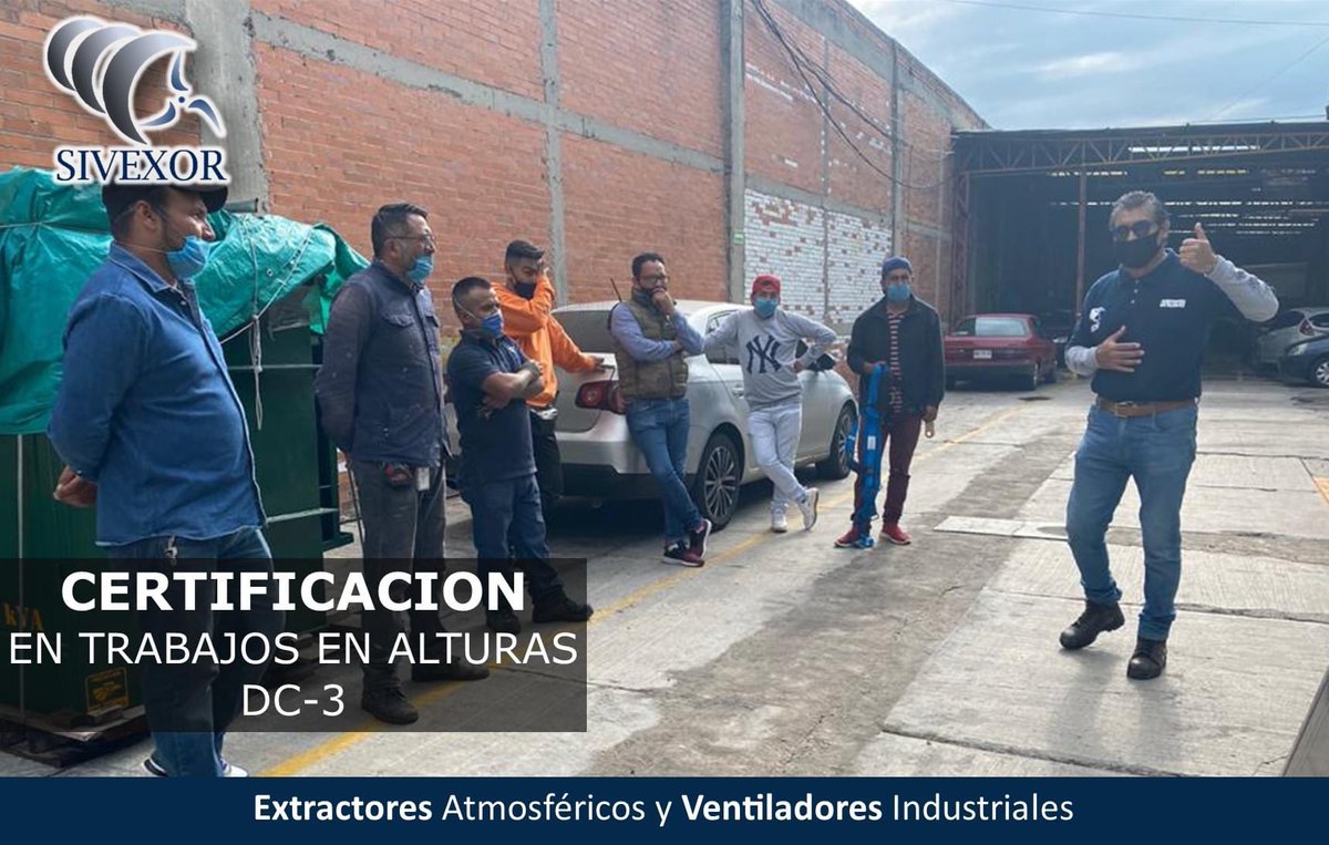 PERSONAL RENOVANDO LA CERTIFICACIÓN DC-3 EN TRABAJOS EN ALTURAS
sivexor.com
Tel: 557026-0849
WhatsApp: 554618-4745
Correo: contacto@sivexor.com #DC-3 #Capacitacion #SIVEXOR #TrabajosEnAlturas #ExtractoresAtmosfericos #VentiladoresIndustriales #PersonalCapacitado