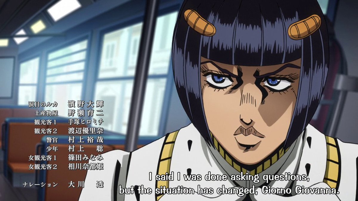 Anyway, I'm taking screenshots of Bruno Bucciarati while I rewatch Vento Aureo for reasons... gonna post them in this thread for anyone else who needs them