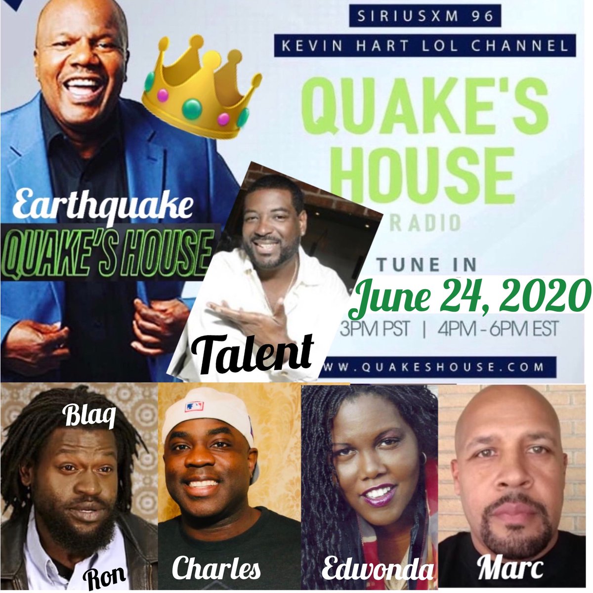 EdwondasWorld's tweet photo. Listen in today to #QuakesHouse #Sirius #KevinHartsLoL #TooFunny #SiriusXMRadio #Ch96 from 1 to 3pm PST / 4 to 6pm EST You can listen on the app or in your cars. https://t.co/qwU1hPOuV8