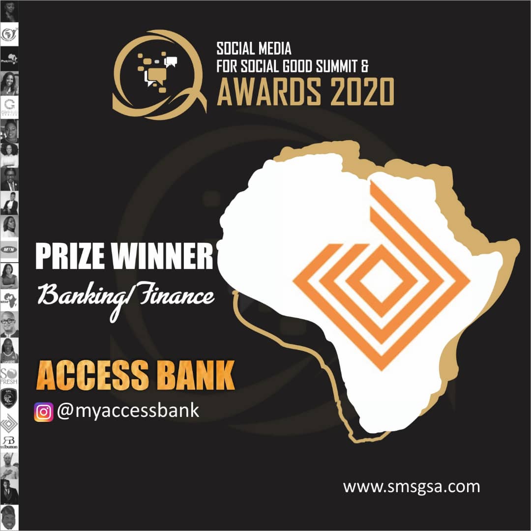 socialgood2020's tweet photo. Category:
Banking &amp; Finance
1. @myaccessbank
2. @StanbicIBTC
3. @Sterling_Bankng
4. @LAPO_MFB

Winner is Access Bank Plc. !

#smsgsa2020 https://t.co/sDBE9uGpz0