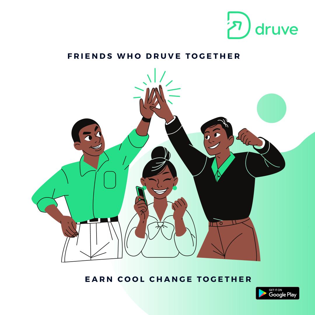 Druveinfo's tweet photo. Friends who Druve together, earn together. 😉 #GetDruve
Download the app here: https://t.co/l2T577rvee https://t.co/SKLAhiDm2T