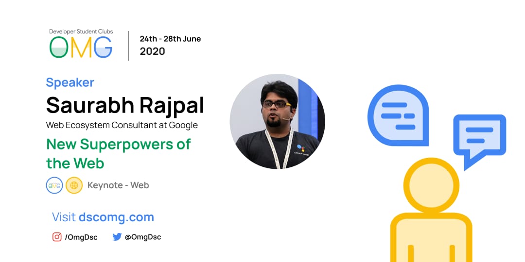 OmgDsc's tweet photo. Batman! Superman! Spiderman! Why are they loved all over the world? Superpowers.

Why not get your own superpowers of the web? Attend tomorrow sessions at 6pm IST by @imsaurabhrajpal 🎉

Visit https://t.co/muhNguhCrs to register.

#DeveloperStudentClubs #dscomg #webinions https://t.co/hO6tMufjpd