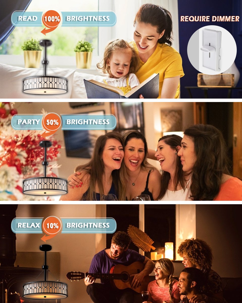 LTMateUSA's tweet image. 🌟OSIMIR 20" LED #pendantLIGHTINGFIXTURE #CHANDELIER🌟 

👏Dimmable brightness: Smooth dimming capabilities from 10 to 100% to create to the perfect reading, parting, relaxing light.
🛒Amazon: amzn.to/2SAZlYt
✅ Website: bit.ly/Osimir

 #flushmountceilinglight