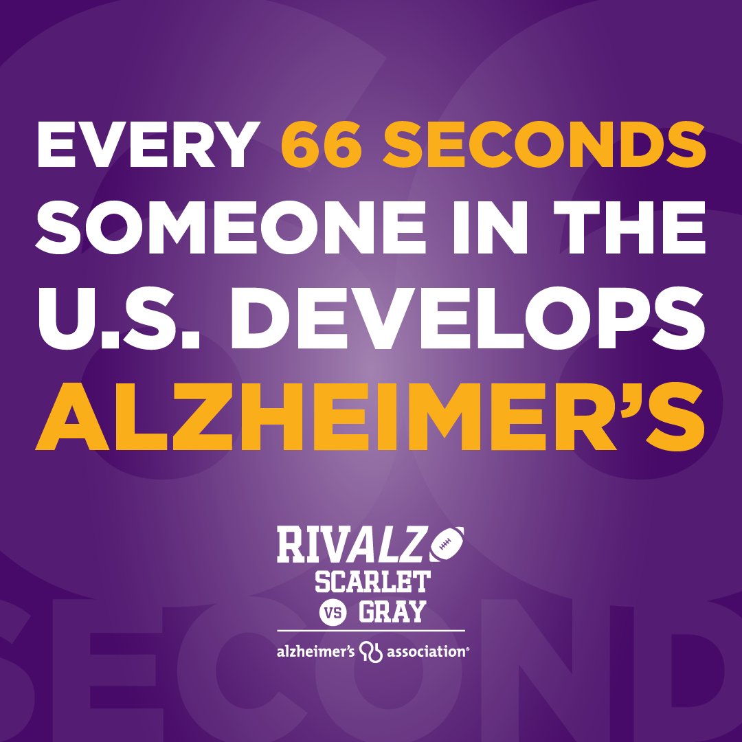 RivALZColumbus's tweet photo. Count them. Every 66 seconds, someone else in the US develops Alzheimer's. Let's build a world without this terrible disease. #RivALZCbus #ENDALZ https://t.co/B1tZMsmXL5