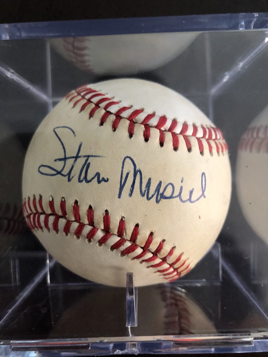 mikelindsleynys's tweet photo. Baseball is back giveaway.  Who wants this Stan Musial autographed ball?  Must follow @MikeLsports and re-tweet this.  Contest ends this Sunday at 9 PM EST.  @GraigKreindler @Boomskie @AMBS_Kernan @KyleNYY @JulianGuilarte1.  Also... https://t.co/7GrZfmIFBc