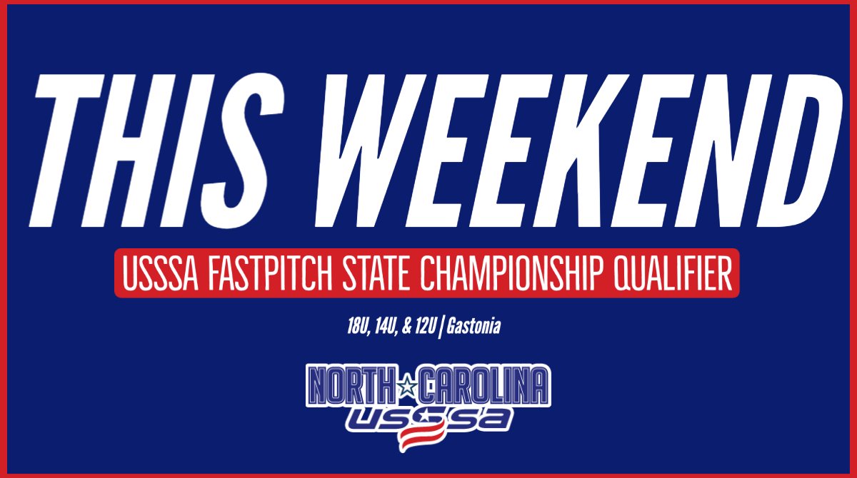 We are super excited for the USSSA Fastpitch State Championship Qualifier this weekend! We have a lot of really good teams coming to Gastonia for this sold out event. We'll see you there!