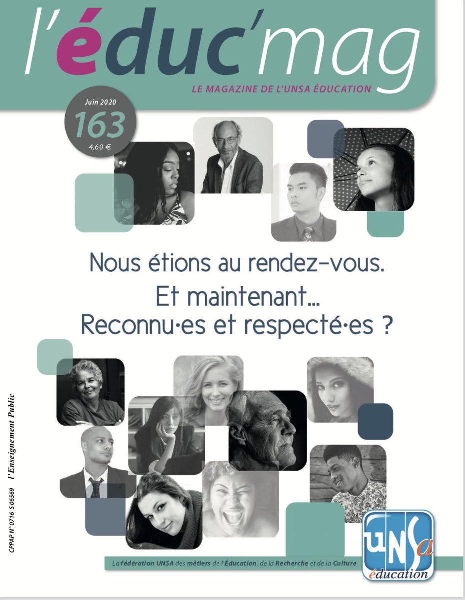 FMarchandfred's tweet photo. Mon édito "Et maintenant ... https://t.co/NIlTW26t7S et https://t.co/zkGxnwzBOd ?" dans l'#EducMag à paraitre #UNSAEduc #education #fonctionpublique #reconnaissance #respect #agentspublics #UNSA https://t.co/npTnJT8NrA