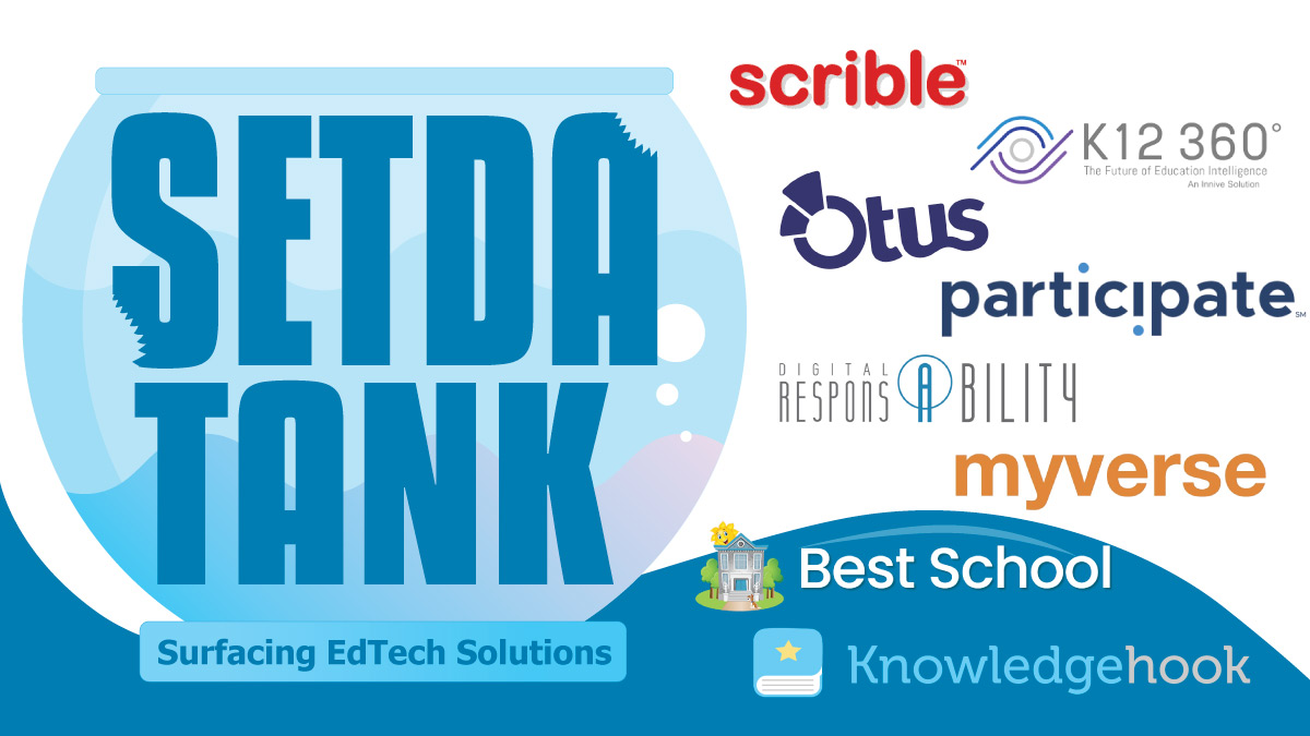 SETDA's tweet photo. It's a great day for #SETDATank! Looking forward to hearing innovative pitches & learning from @BestSchoolNet: https://t.co/1PZO1lt1mU https://t.co/vY18BcLS4l