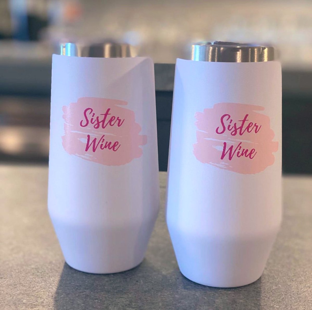 Yes we have new Sister tumblers! They are selling faster than we can stock them! Come for the tumbler, and stay for the wine 🍷 #SisterWine #HousleyTastingRoom